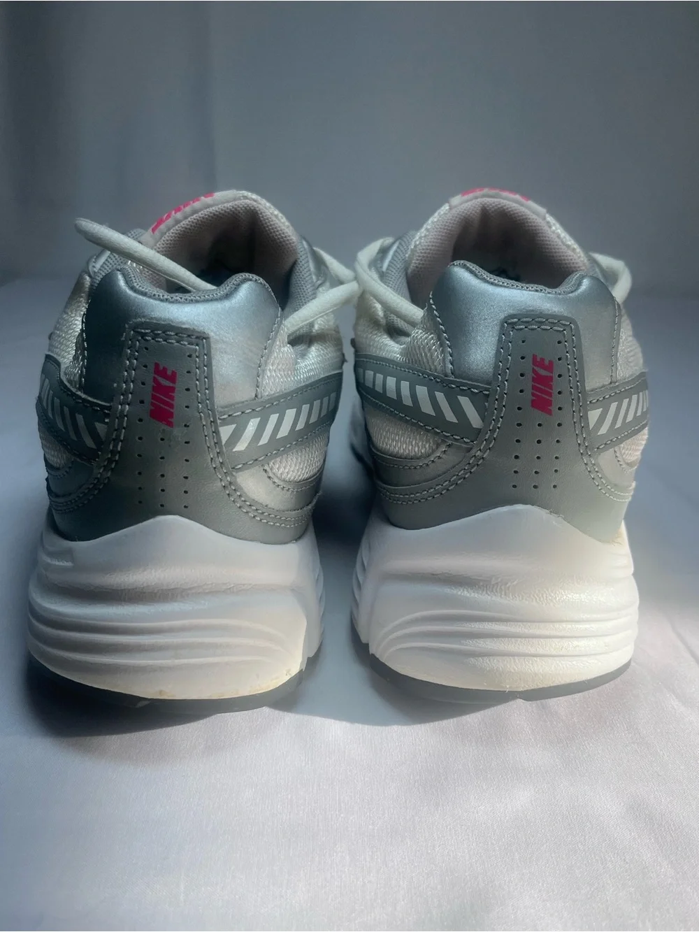 Nike Initiator Silver and Pink Athletic Sneakers